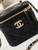 Chanel AP3805 Mini Clutch Lambskin Vanity Box bag With Pearl handle Black