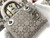 Dior M0505 Mini Dior Lady Bag Gray Metallic Cannage Lambskin with Beaded Embroidery