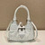 Prada 1BA368 Moon padded patent leather bag White