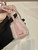 Prada 1BA906 Galleria Triangle Logo Mini Bag Pink Ladies Sheepskin