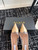 Alaia Women's AA3E057CK150 Cœur 55 PU and patent-leather slingback pumps Apricot