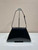 Prada 1BD343 Medium Brushed Leather Handbag Black
