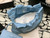 Chanel 22 AS3260 Small Handbag Shiny Calfskin Light Blue Silver