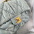 Chanel AS1118 Flap bag Satin fabric Light blue