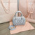 MiuMiu 5BB123 Matelassé nappa leather handbag Gray