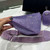 Prada 1NE190 Crystal-studded satin pouch Purple