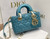 Dior S0910 Micro Lady D-joy Bag Blue Cannage Lambskin