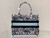Dior Book Tote M1296 Medium Latte Multicolor Dior Jardin d'Hiver Embroidery M0085