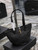 YSL 751240 Panier Small In Raffia And Vegetable-Tanned Leather Black