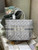 Dior M1279  Catherine Tote Bag Dior Oblique Embroidery Gray - luxibagsmall