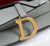 Dior M0456 Mini Saddle Bag With Strap Gray Grained Calfskin
