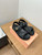 MiuMiu 5X135E Women's Sporty matelassé nappa leather sandals Miu8001