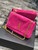 YSL 553804 Saint Laurent Reversible Medium Kate in Suede Rose Red
