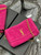 YSL 553804 Saint Laurent Reversible Medium Kate in Suede Rose Red