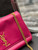 YSL 553804 Saint Laurent Reversible Medium Kate in Suede Rose Red