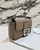 Fendi 8BS017 Baguette Mini Gray Selleria bag with 309 hand-sewn Tpstitches 8610S