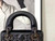 Dior  Mini Dior Lady Bag Navy Black Metallic Cannage Lambskin with Beaded Embroidery M0505 Black