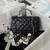 Chanel 23K AS2431 Mini flap Lambskin bag with top handle Black