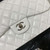 Chanel CF A01113 Classic Flap Bag in White Lambskin Silver