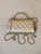 Chanel AP3238 Phone Holder with Chain Grained Shiny Calfskin Gold