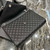 YSL 600166 Envelope Large In Quilted Grain De Poudre Embossed Leather Black Silver