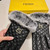Fendi Women's Gloves Marmont Chevron Leather Gloves F88603