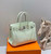 Hermes Birkin Designer Tote Bag Togo Leather 28565 bubble green