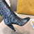 Fendi Women Shoes Cut Multicolor leather high-heeled boots 192491