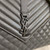 YSL 600166 Envelope Large In Quilted Grain De Poudre Embossed Leather Black With black logo