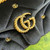 Gucci 443497 GG Marmont Small Shoulder Bag Black Quilted Velvet