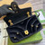 Gucci 443497 GG Marmont Small Shoulder Bag Black Quilted Velvet