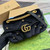 Gucci 443497 GG Marmont Small Shoulder Bag Black Quilted Velvet