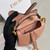 Dior S5685 Micro Saddle Bag With Strap Scarlet Nude Goatskin