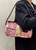 Fendi 8BR792 Medium Baguette 1997 Rose Red Satin Bag with Sequins 8528