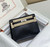 Hermes Evercolor Kelly Danse II 22cm Leather Crossbody Bag H20371 Black Silver