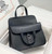 Hermes halzan 25 clemence stamp B Black Silver H98801