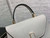 Valextra WBES0036028 Iside Top Handle micro Bag Light Gray