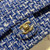Chanel A01112 Flap Classic Handbag Tweed & Gold-Tone Metal Blue