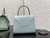 Valextra Iside Top Handle Mini Bag WBES0036028 elephant Blue