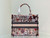 Dior Book Tote M1296 Medium Latte Multicolor Dior Jardin d'Hiver Embroidery M0087