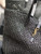 YSL 740375 Panier Medium In Raffia And Vegetable-Tanned Leather Black