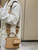 Fendi 8BN335 Peekaboo ISeeU Petite Apricot Padded Nappa Leather Bag