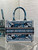 Dior M1296 Book Tote Medium Blue and White Butterfly Bandana Embroidery M099