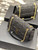 YSL 515821 Jamie Leather-Trimmed Raffia Shoulder Bag Black