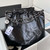 Chanel 22 Handbag Shiny Calfskin Gold AS3261 Black with Silver Logo