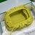 BV 585852 Bottega Veneta Mini Pouch intrecciato leather clutch with strap Lemon Green