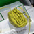 BV 585852 Bottega Veneta Mini Pouch intrecciato leather clutch with strap Lemon Green