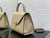 Valextra WBES0056028 Iside Top Handle Medium Bag Elephant Gray