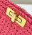 Fendi 8BN321 Peekaboo ISeeU Medium Pink interlace leather bag 80138L