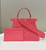 Fendi 8BN321 Peekaboo ISeeU Medium Pink interlace leather bag 80138L